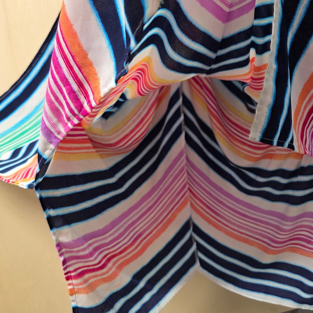Tommy Bahama Striped Handkerchief Hem Cover Up Dress Multicolor L/XL TSW90923C - Picture 11 of 14